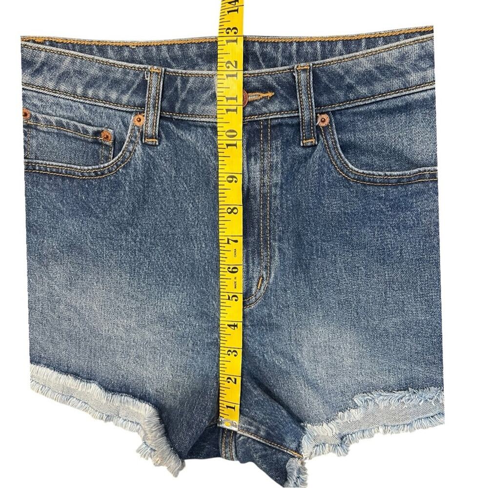 PINK Victoria’s Secret VS High Waisted Denim High Rise Shorts Frayed 10 NWT - Picture 12 of 13